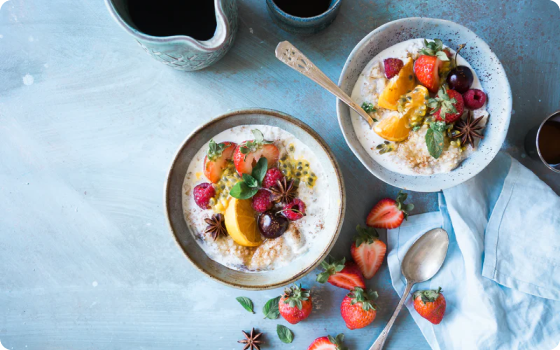 Cereal with fruit